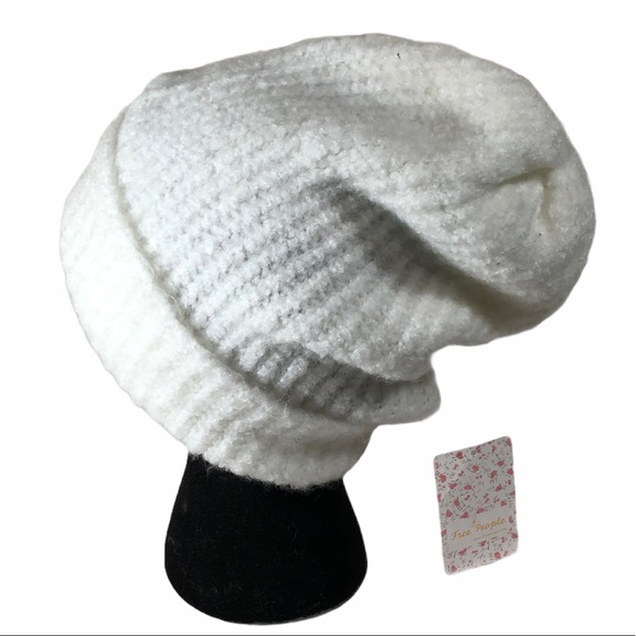Free People Ivory Slouchy Beanie Hat Cap - Picture 2 of 6